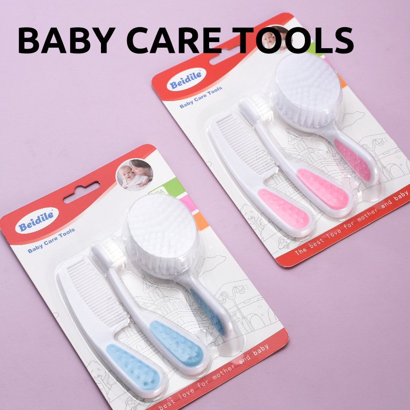 Hair Care Baby - 新しい-3個入りベビーコーム、ベビー歯ブラシ、ヘアブラシケアセット、クリーニングブラシベビーウォッシングツール