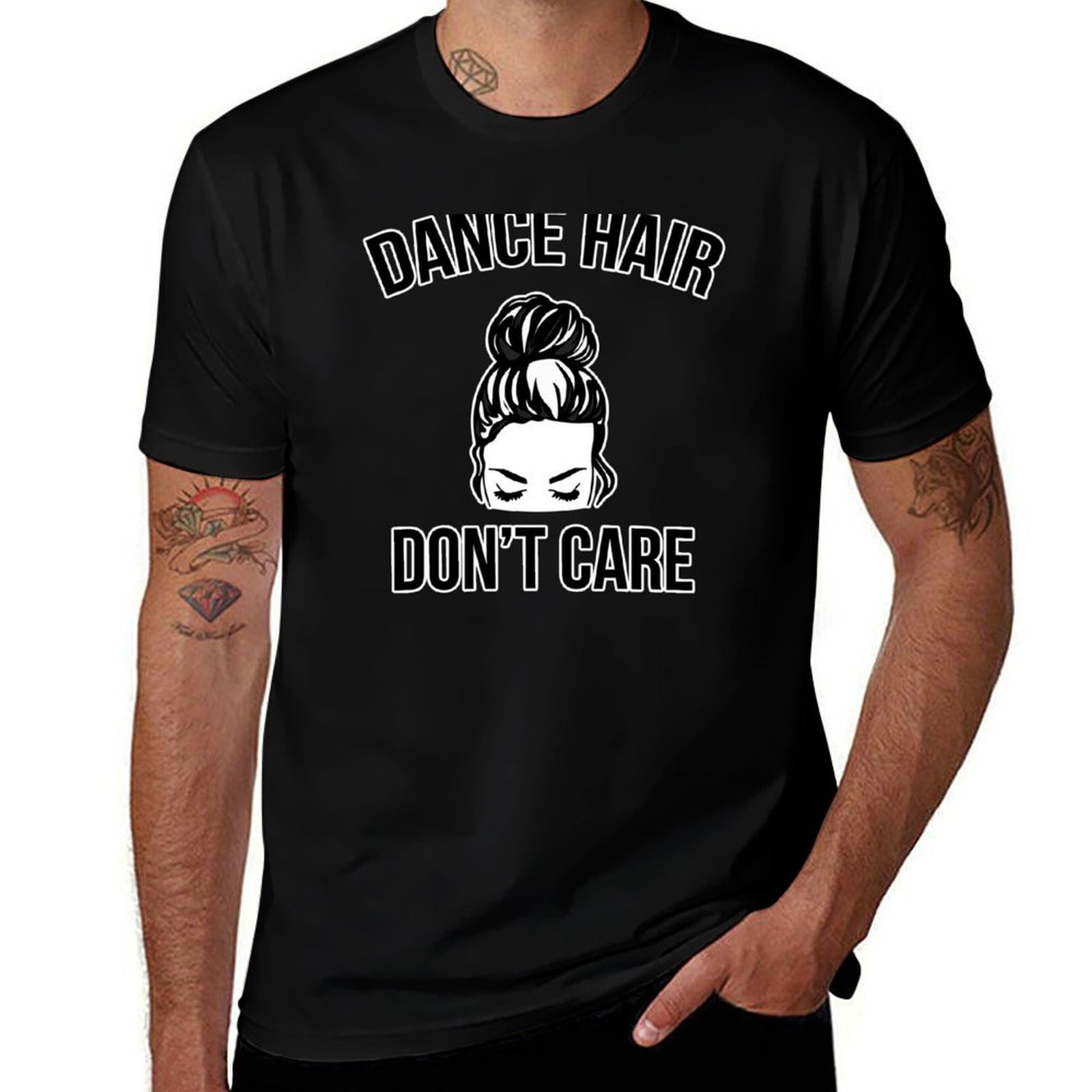 Hair Care Works - ダンスヘア ドント・ケア・メッシーバン ダンサーTシャツ ワークウェア シンプルTシャツ