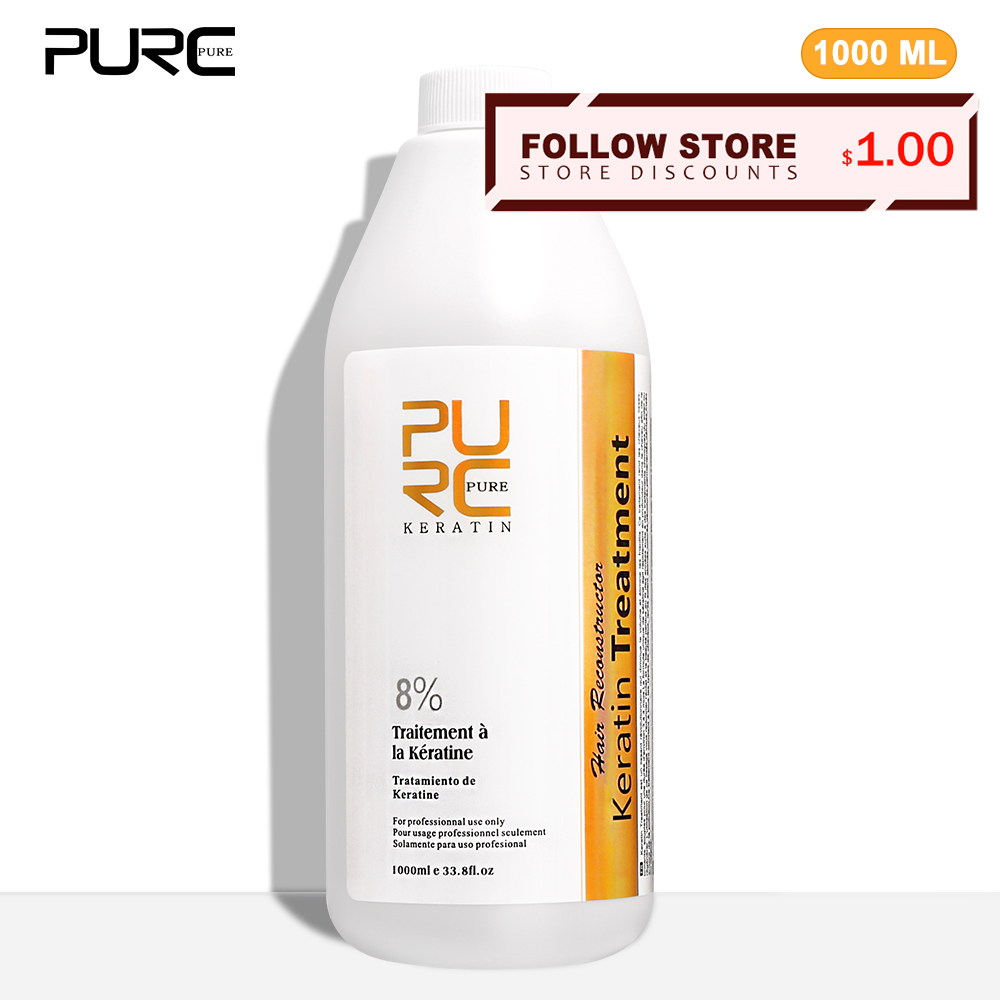 Hair Care Keratin Shampoo - PURC 8% ケラチンスムージングトリートメント縮れ除去ブラジルケラチン縮毛ケア製品サロンプロフェッショナル 1000 ミリリットル