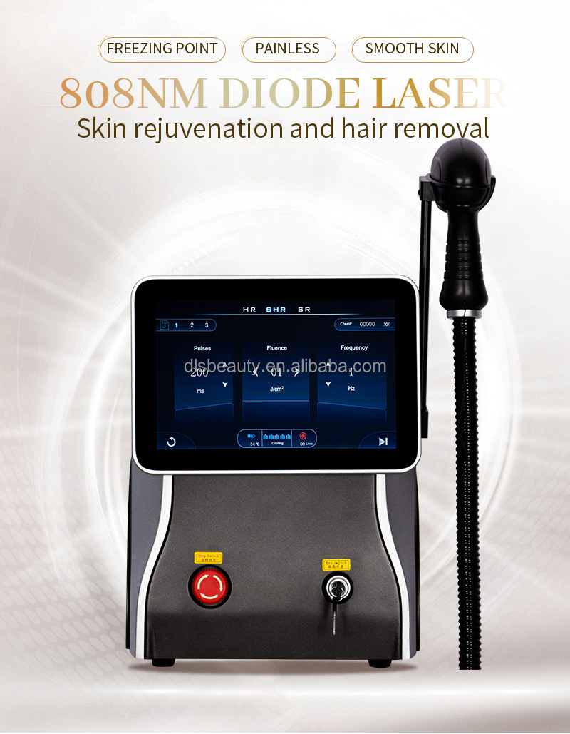 Hair Care Works - プロフェッショナル755nm、808nm、1064nmダイオード脱毛器、10barアイスポイント無痛美容機器、最新スキンケアマシン