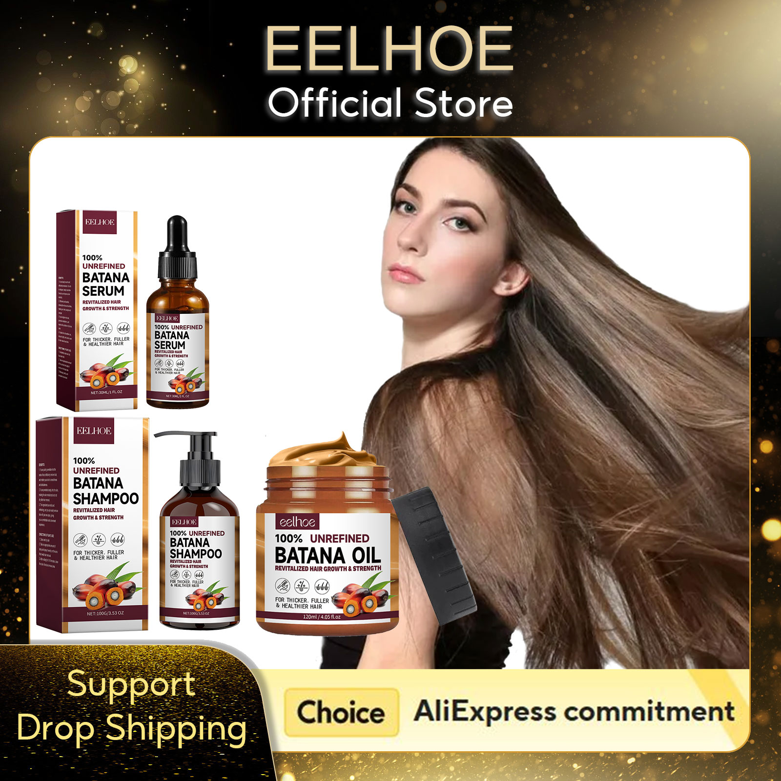 Hair Care Keratin Shampoo - EELHOE 天然バタナオイル深い保湿滑らかな太い育毛シャンプーとコンディショナーダメージヘアケラチントリートメント