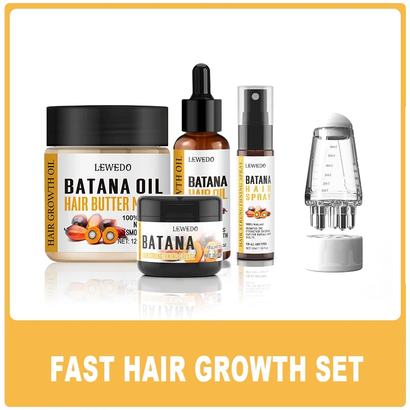 Hair Care Essence Oil - LEWEDOバタナオイル育毛キット アフリカ産急速育毛バタナバターヘアマスク 育毛剤 薄毛対策 発毛促進トリートメントセラム