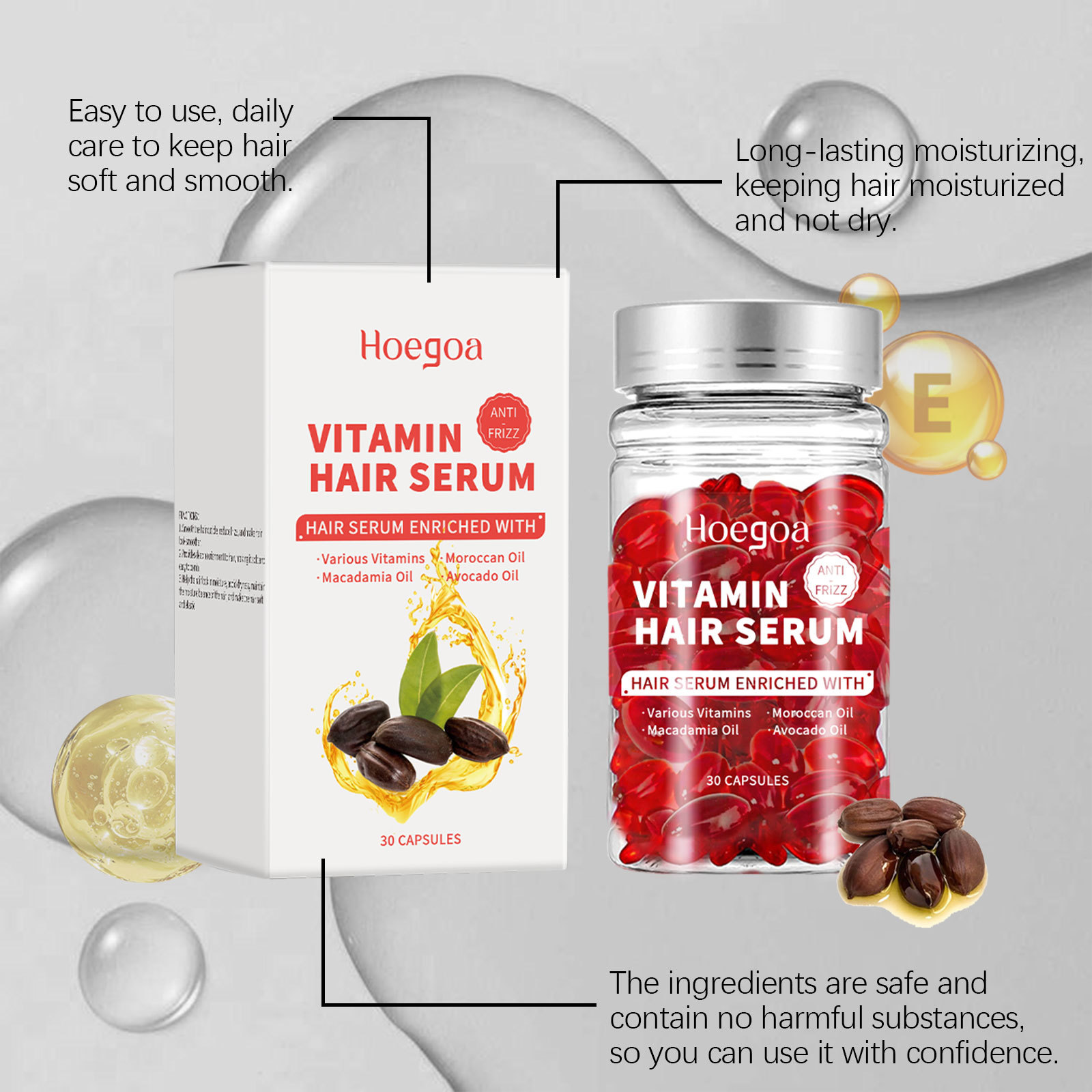 Hair Care Growth - ビタミン ヘアケア セラム カプセル 再成長促進 オイルコントロール