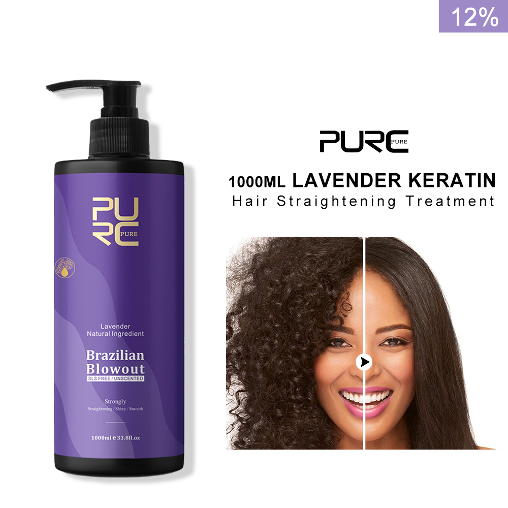 Hair Care Keratin Shampoo - PURC ラベンダー 12% ブラジルケラチン縮毛矯正トリートメント縮毛矯正スムージングクリームプロフェッショナルサロン製品