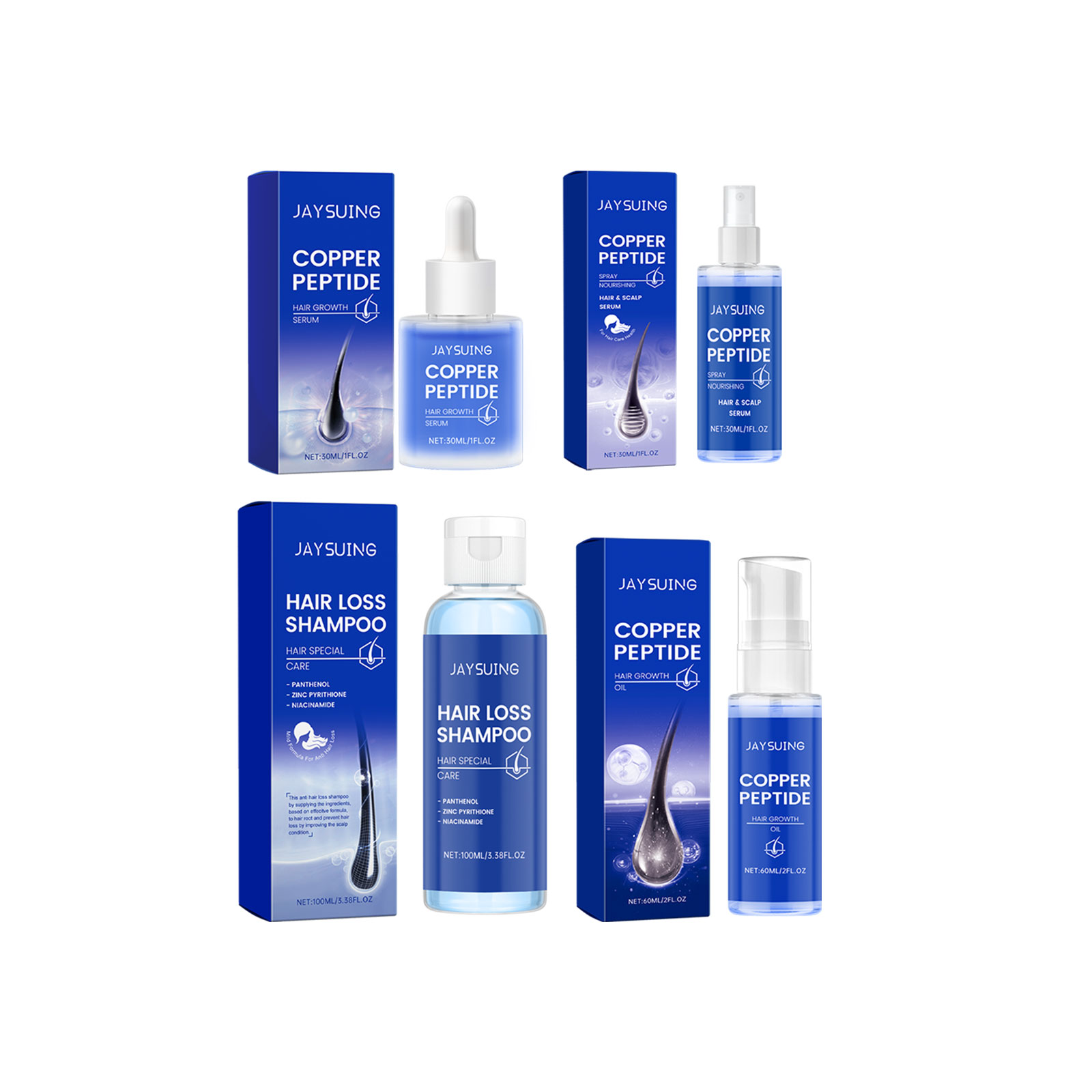 銅製の成長血清,育毛スプレー,頭皮に栄養を与える,脱毛防止, - Hair Care Essence Oil のレビューと価格
