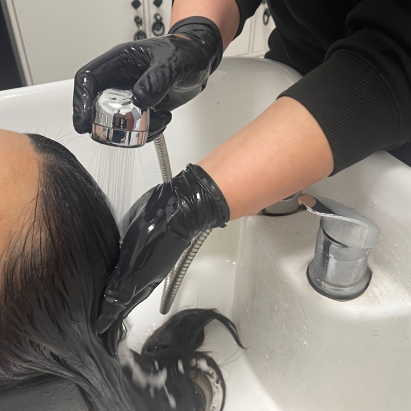 黒使い捨てニトリル手袋パウダーフリーラテックスフリーキッチン - Hair Care Works のレビューと価格