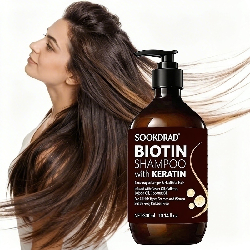 ビオチン ケラチン ヘアシャンプー、大容量 300ml、優し - Hair Care Keratin Shampoo のレビューと価格