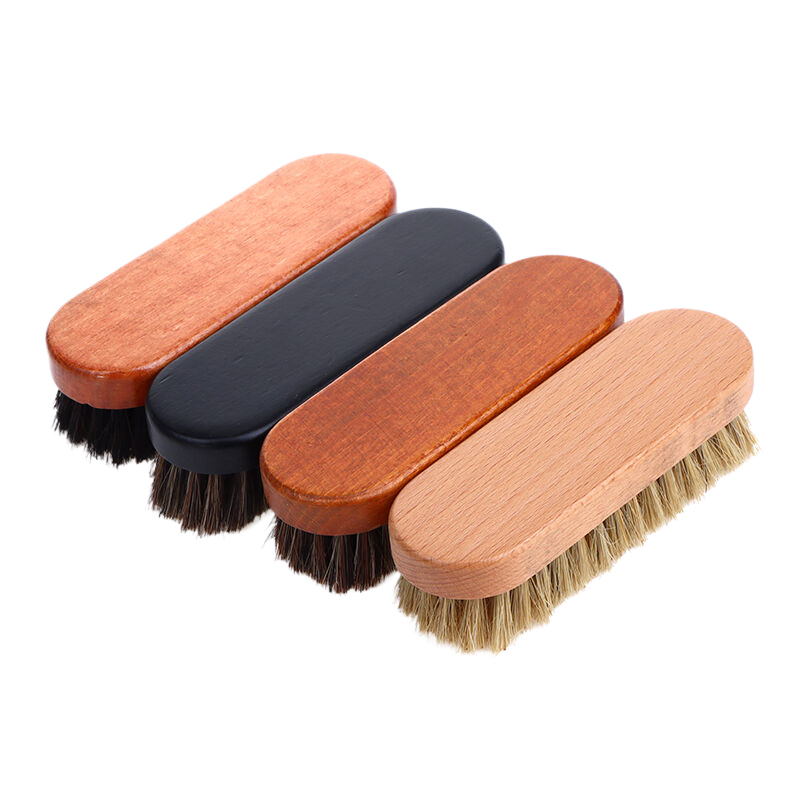 1PC レザーシューズブラシ 馬毛木製ハンドル 靴のケア、ク - Hair Care Works のレビューと価格
