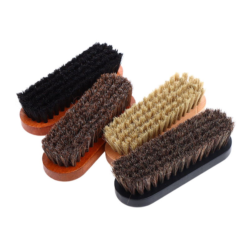 1PC レザーシューズブラシ 馬毛木製ハンドル 靴のケア、ク - Hair Care Works のレビューと価格