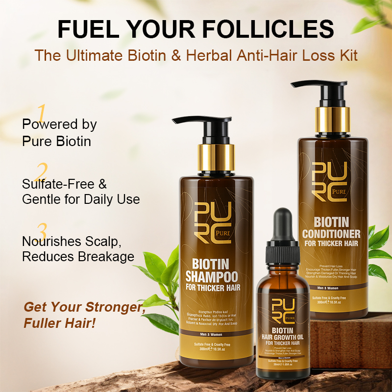 PURC 男性用高速育毛製品ビオチン抗脱毛オイルシャンプーコ - Hair Care Essence Oil のレビューと価格