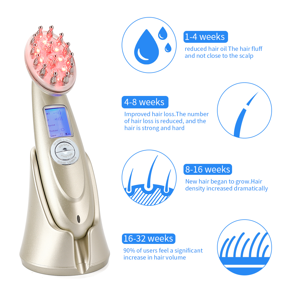 電気レーザー育毛コーム,赤外線ems RF振動マッサージャー - Hair Care Growth のレビューと価格