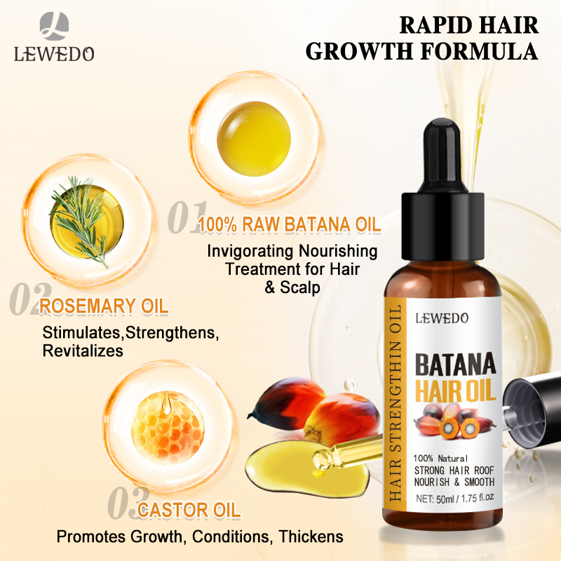 LEWEDOバタナオイル育毛キット アフリカ産急速育毛バタナ - Hair Care Essence Oil のレビューと価格