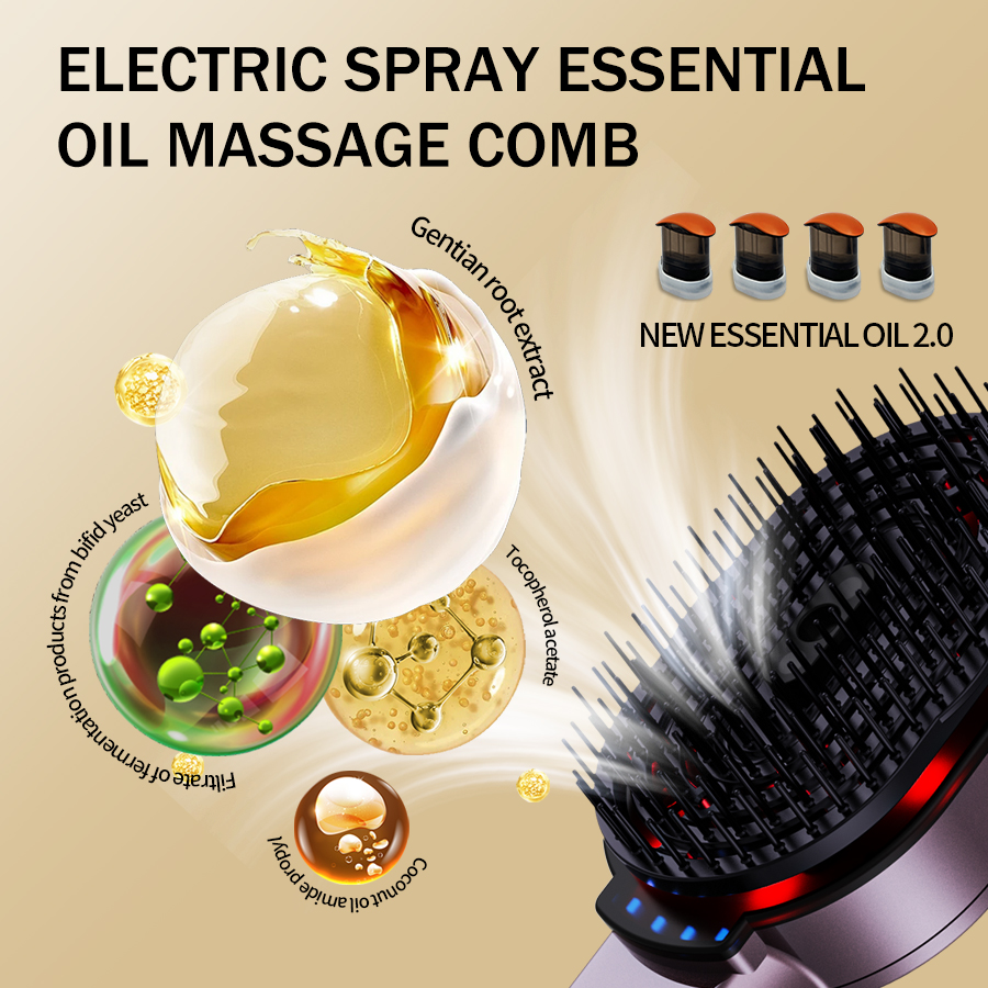 4-in-1 マッサージコーム エッセンシャル ヘアオイル  - Hair Care Essence Oil のレビューと価格