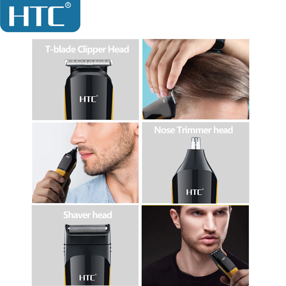 HTC USB 3 In 1 電動 T ブレードヘアトリマー - Hair Care Works のレビューと価格