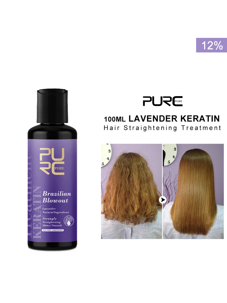 PURC ラベンダー 12% ブラジルケラチン縮毛矯正トリー - Hair Care Keratin Shampoo のレビューと価格