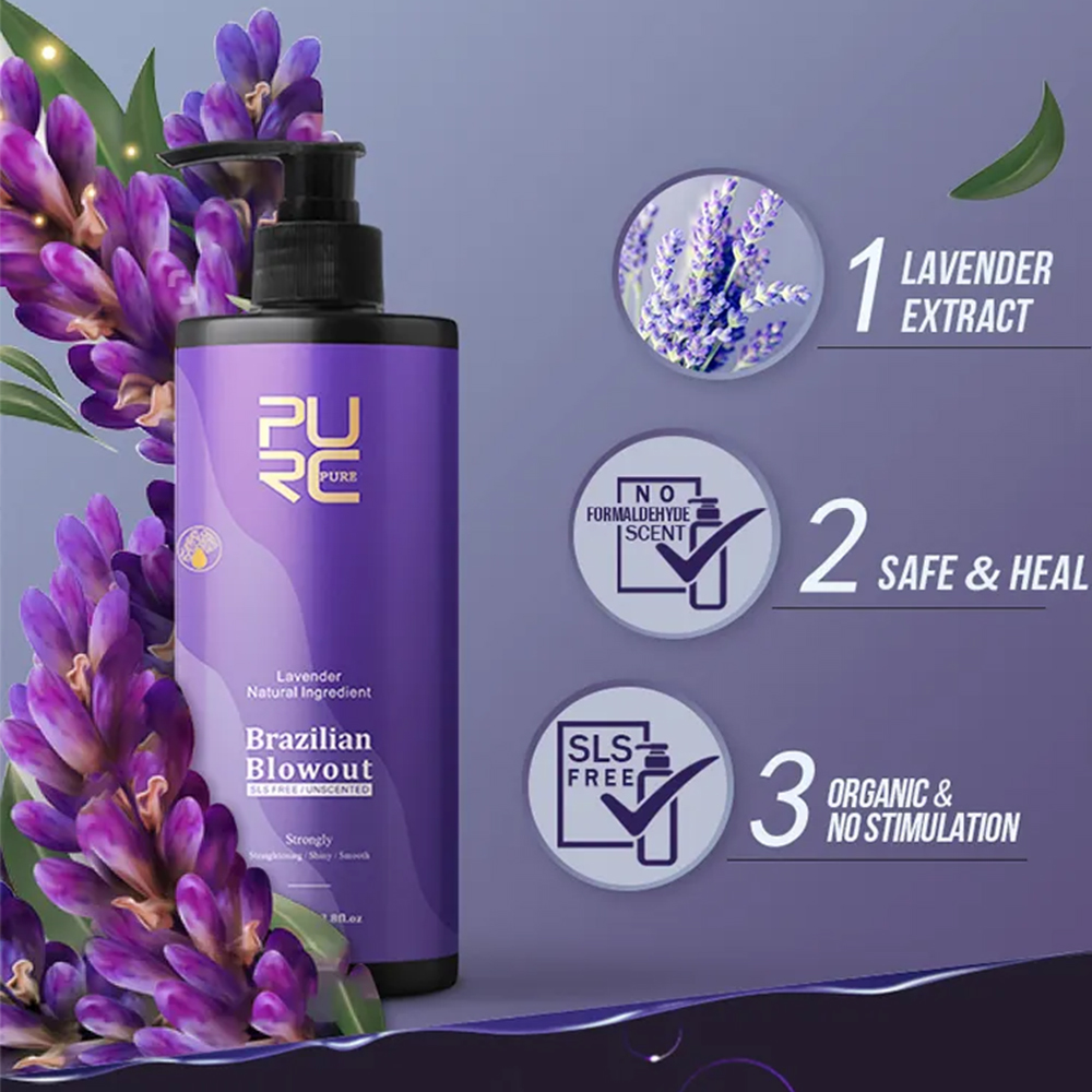 PURC ラベンダー 12% ブラジルケラチン縮毛矯正トリー - Hair Care Keratin Shampoo のレビューと価格